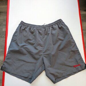 Wilson active wear tennis shorts men's size L grey with embroidered brand logo